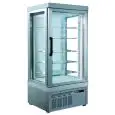 REFRIGERATED PATISSERIE DISPLAY - MOD. TEK/23 - ANODIZED ALUMIIUM EXTERIOR - LOW-E GLASS - TEMPERATURE °C +2/+10 - SINGLE PHASE SUPPLY - STATIC COOLING - SELECTION OF DISPLAY GLASS ON 1, 2, 3 or 4 SIDES - DIMENSIONS CM L 90 x D 64 X h 191