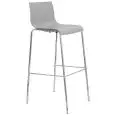 Sgabello - colour Grey - ​Structure in metal chrome, scocca in polypropylene - Model 932-K38G