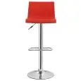 Sgabello - colour rosso - Structure in metal chrome, scocca in polypropylene - Model 933-K08-R-01