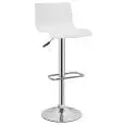 Sgabello - colour white - Structure in metal chrome, scocca in polypropylene - Model 933-K08-W-01