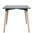 Table - colour black - Structure in metal, legs in beechwood, top in lacquered MDF - Model 938-K54N