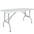 Table - colour white - Structure in metal painted, top in polyethylene - Model 944-Z152W-02