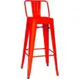 Sgabello - colour rosso - Structure in metal painted - Model 955-MC012W-red