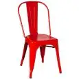 Sedia - colour rosso - Structure in metal painted - Model 976-et53-Red-Big