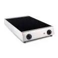 PROFESSIONAL ELECTRIC GLASS CERAMIC HOB, 2 RINGS - Mod. 2F-6-350-600 - Dimensions cm L 35 x D 60 x h 8 - Power 1 x 2500-1000W 2K