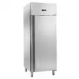 UPRIGHT FRIDGE - STAINLESS STEEL - VENTILATED COOLING - Mod. AK654TN - GASTRONORM 2/1 (cm 65 x 53) - SINGLE DOOR - LOCK INCLUDED - CAPACITY L 650 - TEMPERATURE -2° /+8° C - Dim. cm L 74 x D 83 x h 201 - CE approved