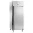 UPRIGHT FRIDGE - STAINLESS STEEL - VENTILATED COOLING - Mod. CM 700 TN - GASTRONORM 2/1 (cm 65 x 53) - SINGLE DOOR - LOCK INCLUDED - CAPACITY L 700 - TEMPERATURE -2° /+8° C - Dim. cm L 74 x D 83 x h 201 - CE approved
