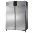 UPRIGHT FREEZER IN AISI 304 STAINLESS STEEL - VENTILATED - Mod AF14PKMBT - GASTRONORM 2/1 - CAPACITY 1400 L - 2 DOORS - WITH FAN STOP - TEMPERATURE -18°/-22°C - Dimensions cm L 142 x D 80 x H 203/210 - CE Standard