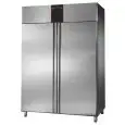 UPRIGHT FRIDGE - STAINLESS STEEL AISI 304 - Mod CH14RMMTN - GASTRONORM 2/1 - CAPACITY 1400 L - 2 DOORS - VENTILATION COOLING - TEMPERATURE 0 ° + 10 ° C - Dim L 142 x D 80 x h 210 cm