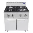 GAS COOKER - Mod CV7I4DH1 - NO 4 BURNERS - AMBIENT CUPBOARD WITH DOOR - PILOT LIGHT - Power kW 21 - Dimensions cm L 80 x D 70 X H 108,5