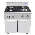 GAS COOKER - Mod. CV9I4DH1 - NO. 4 BURNERS - AMBIENT CUPBOARD WITH DOORS - PILOT LIGHT - Power kW 34,5 - Dimensions cm L 80 x D 90 X H 114 - CE approved