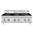 GAS BOILING TOP - Mod. CV7I6DE1 - NO. 6 BURNERS - PILOT LIGHT - Power kW 31,5 - Dimensions cm L 120 x D 70 X H 54,7 - CE approved
