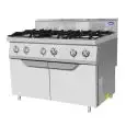 GAS COOKER - Mod CV7I6DH1 - NO 6 BURNERS - AMBIENT CUPBOARD WITH DOOR - PILOT LIGHT - Power kW 31,5 - Dimensions cm L 120 x D 70 X H 108,5