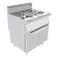 GAS FRYER - COOK LINE - Mod. CV7I8HH - NO. 2 TANKS 16L + 16L OIL - AMBIENT CUPBOARD WITH HINGED DOORS - Power kW 26 - Dimensions cm L 80 x D 70 X H 108,5 - CE approved
