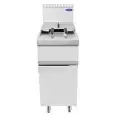 GAS FRYER - LINEA COOK - Mod. CV9I4HH - NO. 1 TANK 21L OIL - AMBIENT CUPBOARD WITH HINGED DOOR - Power kW 17 - Dimensions cm L 40 x D 90 X H 114 - CE approved