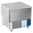 BLAST CHILLER - MOD.AB03 - Air-cooled - Tray capacity: N. 3 x GN 1/1 (cm 53x32,5) or N. 3 cm 60x40 - Blast chilling: +70° +3° (Kg.15) - Shock freezing: +70° -18° ( Kg 9 ) - External dimensions cm L 75 x D 75 x h 77,5/79,5 - CE approved
