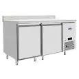 REFRIGERATED TABLE WITH UPSTAND - STAINLESS STEEL - VENTILATED COOLING - Mod.B-EPF3495-SB-GR - PASTRY-SPECIFIC - TRAYS 60 x 40 cm - 2 DOORS - CAPACITY 280 L - TEMPERATURE -2°/+8°C - Dim. L 151 x D 80 x h 94 cm - CE APPROVED