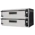 ELECTRIC PIZZA OVEN - MECHANICAL CONTROL - Mod. BASIC 66L CPR - Twin deck oven - Firebrick oven top and base (sides excluded) - Chamber dimensions cm 99x66x14h - N. Pizzas 6 + 6 (Ø cm 32) - Power 14,4 Kw - CE APPROVED