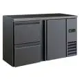 UNDER COUNTER BACK BAR FRIDGE - Mod DD 221 UF - Temperature 0°/+10°C - Capacity of 315 liters - Single-phase power supply V220/1 - Power of 320 W - Dimensions cm L 146,2 x D 51,3 x H 86 - Weight of 89 kg