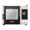 GAS CONVECTION AND STEAM COMBINATION OVEN WITH TOUCH SCREEN CONTROLS - Cod. BISTROT 465G - SUITABLE FOR BAKERY AND PÂTISSERIE - Capacity: n. 4 40x60 or 46x66cm trays - Power Kw 12 - SINGLE PHASE 230 V 50/60 Hz - Max temperature: 270°C - Turbo-charged cata