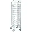UNIVERSAL TRAY TROLLEY - MOD. CA1455V12 - Stainless steel structure - Chrome-plated wire guides - Capacity for 12 GN 1/1 trays (53x32.5 cm) - Dimensions: L 58 x D 52 x H 185 cm