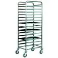 BAKERY TRAY RACK TROLLEY - MOD. CA1482T20 - Entirely made of stainless steel - Capacity of 20 pans 60x40 cm - Dimensions cm L 52 x D 72 x 182 H