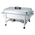 CHAFING DISH - Mod CD7905 - RECTANGULAR STAINLESS STEEL STRUCTURE - ALCOHOL BURNERS - DIMENSIONS cm L 67 x D 37 x 41 h