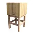 Robinia wood chopping block with wooden stool Euroceppi