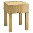Robinia wood chopping block with wooden fixed stool Euroceppi