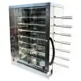 MULTIGRILL - MOD. CEV4 - Stainless steel supporting structure - N. 2 independent armoured heating elements with energy regulator - N. 4 + 3 stainless steel swords - Voltage 400V THREE-PHASE - Power 3,6 KW - Dimensions: cm W 58,7 X D 31,5 X 77 h - CE stand