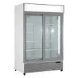 UPRIGHT FRIDGE - PAINTED STEEL - FOR BEVERAGES - VENTILATED - Mod EN1300X2IEUN - CAPACITY OF 1057 Lt - 2 SLIDING GLASS DOORS - TEMPERATURE 0/+10°C - DIMENSIONS cm L 133 x P 70 x 202,3 H - CE STANDARD