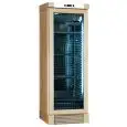 WINE DISPLAY COOLER - Mod ENY 420 N NATURAL - STATIC - TEMPERATURE °C +4/+18 - N. 1 GLASS DOOR - NATURAL ASH WOOD STRUCTURE - GROSS CAPACITY Lt. 382 - NET CAPACITY Lt. 342 - POWER W 230 - POWER SUPPLY 220/50Hz SINGLE PHASE - DIMENSIONS cm L 65,5 x D 63,5