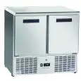 Refrigerated saladette - Stainless steel - Mod CNX90V- Ventilated cooling - Gastronorm 1/1(cm 53 x 32,5) - 2 refrigerated doors - Temperature -10º/-20ºC - Dimensions cm L 90 x D 70 x H 88,3