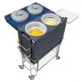 ISOTHERMAL CONTAINER - MOD. COOLBOX - Polyethylene construction - Polyethylene lid -  Suitable for preserving ice cream up to 4 hours with lid closed - Dimensions cm L 60 x D 30 x 51,4 H