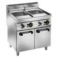 GAS PASTA COOKER - Mod CPM30DM - 2 TANKS LT 25 + 25 - AMBIENT CUPBOARD WITH HINGED DOORS - Power 20 kW - Dimensions cm L 80 x D 70 x H 104