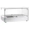 Heated countertop display case - Mod CRH 55 1 - Stainless steel base – Temperature range +30°/+90°C - Dimensions cm L 55,5 x D 36,1 x H 31,2