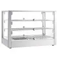Heated countertop display case - Mod CRH 70 3 - Stainless steel base – Temperature range +30°/+90°C - Dimensions cm L 70 x D 40 x H 49,8