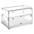 Ambient display case - Mod CRN 20 - Stainless steel base - Dimensions cm L 55,5 x D 36,1 x H 37,9