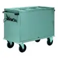 HOT BAIN MARIE TROLLEY - MOD. CT ARMS - With understorage - Entirely made from stainless steel - Top compartment has an insulated double wall construction - Single phase V230 50/60 Hz