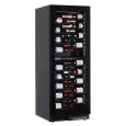 WINE DISPLAY COOLER - Mod EY160I2VD NL - Ventilated - Temperature +2°/+12°C / +12°/+20°C - 1 glass door - Structure in black painted sheet metal - Gross capacity 382 lt- Power 130 W - Power supply 220/50Hz single-phase - Dimensions cm L 59,5 x D 69 x H 16
