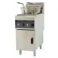 ELECTRIC FRYER - BECK LINE - Model DF 10+10 LT - Oil capacity 20 liters - Power 6 kW + 6 kW - Three-phase power supply - Dimensions cm L 40 x D 80 x 110 H - CE Standard