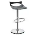 STOOL DIAVOLETTO - MOD. 22DIAV - CHROME-PLATED STEEL FRAME - RECYCLABLE POLYPROPYLENE SEAT - HEIGHT-ADJUSTABLE SWIVEL STOOL WITH GAS SPRING - INDOOR USE - DIMENSIONS cm L 44 x D 44 x H 66/92 - EC STANDARDS