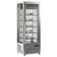 REFRIGERATED BAKERY ISLAND DISPLAY - MOD. DIVA 451 GS - STAINLESS STEEL INTERIOR - TEMPERATURE °C +4/+10 - SUPPLY SINGLE PHASE - POWER W 420 - CAPACITY: 450 LT - STATIC COOLING - DIMENSIONS Cm L 70 x D 68 x h 187,5 - WEIGHT KG 171