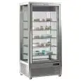 REFRIGERATED BAKERY AND ICE CREAM ISLAND DISPLAY - MOD. DIVA 651 BTV BIS - TEMPERATURE °C +5/-18 - SUPPLY SINGLE PHASE - POWER W 560 - CAPACITY: 650 LT - VENTILATED COOLING - DIMENSIONS Cm L 90 x D 68 x h 187,5 - WEIGHT KG 207