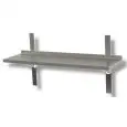 Kit no. 1 perforated stainless steel 304 shelf with upstand - Brackets and racks included