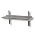 Kit no. 1 smooth stainless steel shelf with upstand - Brackets and racks included