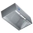 Cubic wall-mounted extractor hood with motor and speed controller - AISI 304 stainless steel - baffle filtres - Led spotlights