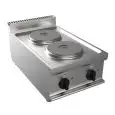 ELECTRIC BOILING TOP - MOD. G7GWEV2DD - N. 2 round plates - Power kW 5,2 - Dimensions: cm L 40 x D 70 x H 27 - CE approved