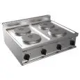 ELECTRIC BOILING TOP - MOD. G7GWEV4DD - N. 4 round plates - Power kW 10,4 - Dimensions: cm L 80 x D 70 x H 27 - CE approved