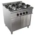 GAS COOKER, FREE-STANDING, 4-BURNERS - MOD. G7NURG4DC2M2G - Open cupboard - With pilot light - Power kW 24 - Dimensions: cm L 80 x D 70 x H 85 - CE approved
